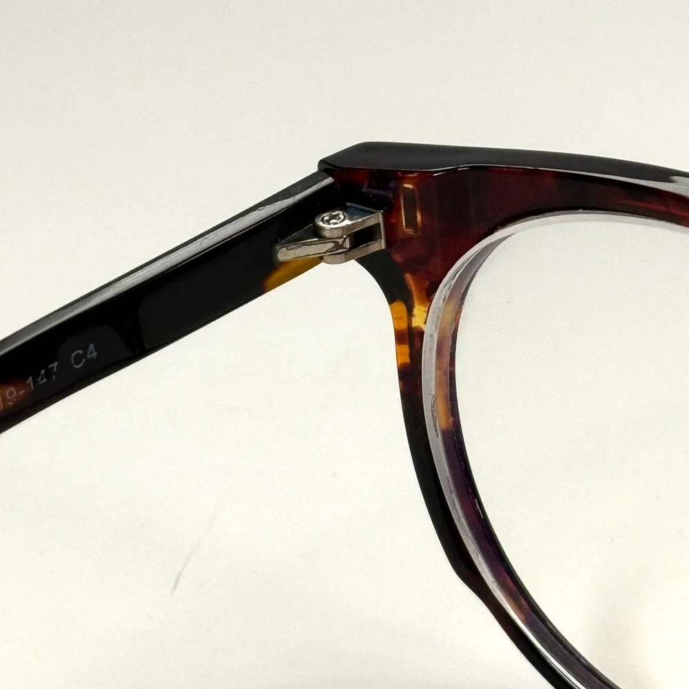 Firmoo‎ S6870 C4 Eyeglasses Frame Only 51-19-147 Tortoise Shell Brown Round